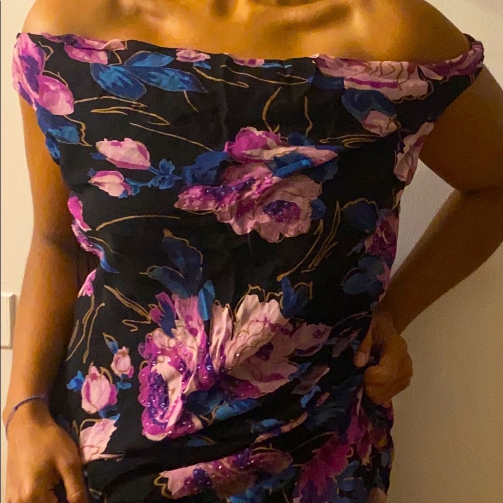 Off shoulder gown